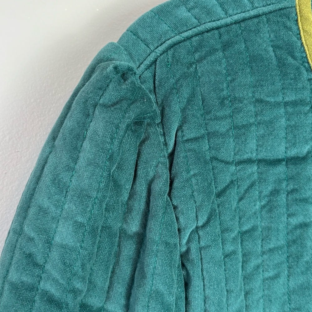 NEW Free People Natalia Teal Green Quilted Velvet Jacket Size XL - Picture 7 of 14
